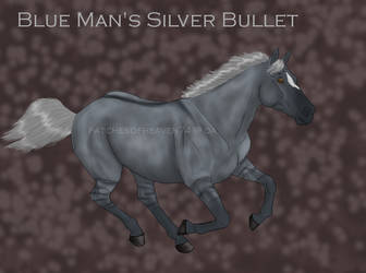 Blue Man's Silver Bullet-4Stud by patchesofheaven74