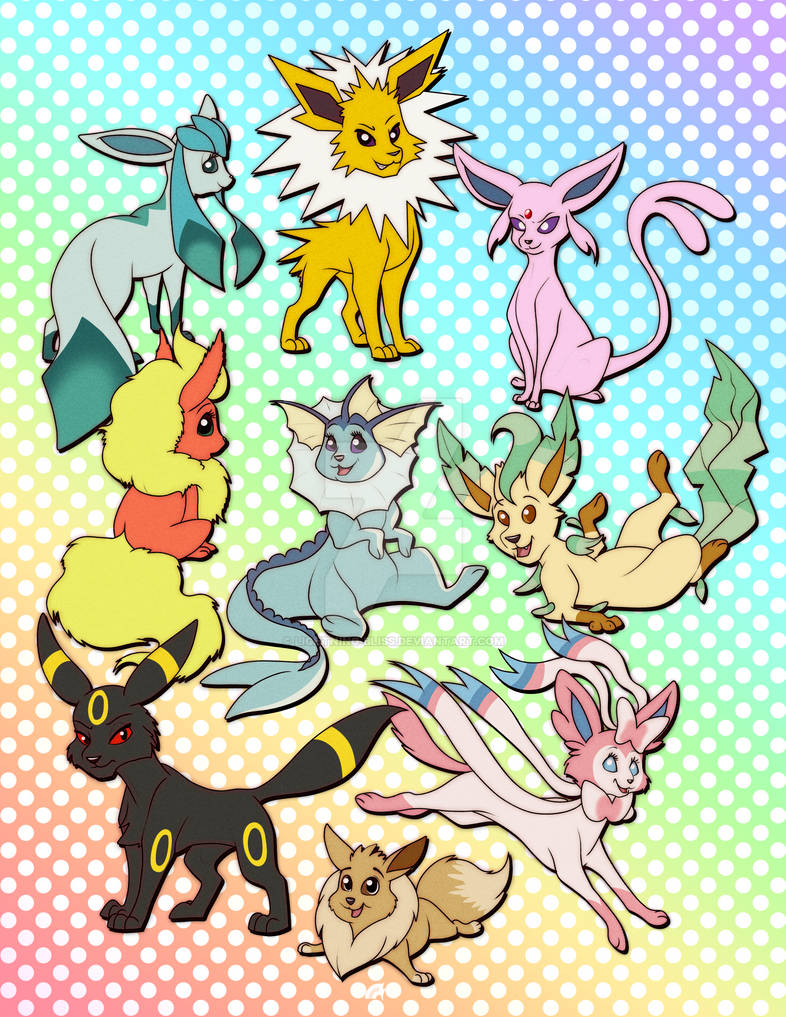 Evee Evolution Print by Lightning-Bliss on DeviantArt