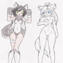 Character Design: Husky Rubi and White-Fox Tanoshi