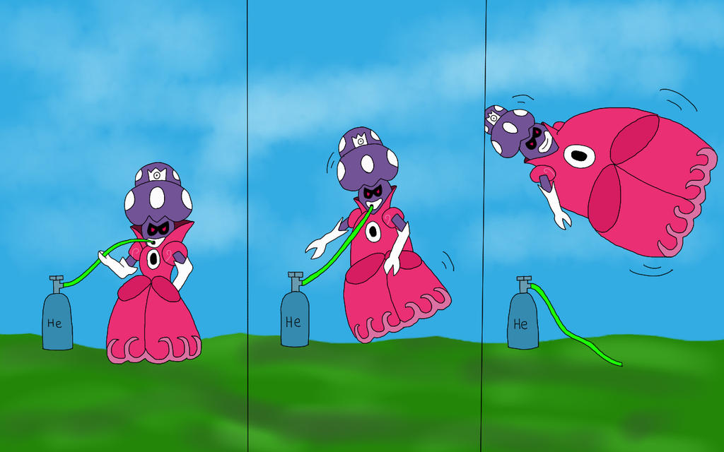 Princess Shroob's Inflation. :Request: by lizardman22 on DeviantArt