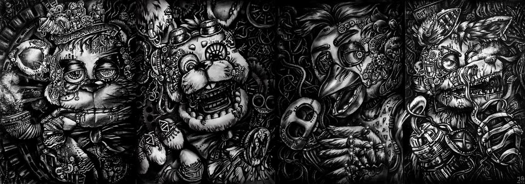 Five Nights at Freddy's Black Art Wallpapers - FNaF Wallpapers 4k