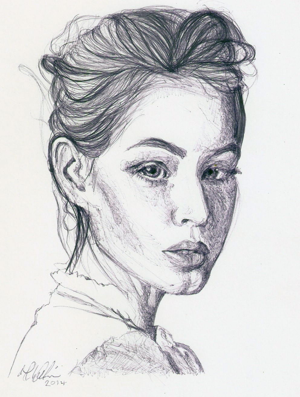 Barbara Barreto Ballpoint Pen Drawing