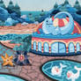 Pokemon Travel Poster - Cerulean City