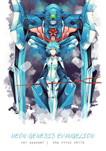 Rei Ayanami Angel Form - Evangelion - Evangelion - Posters and Art Prints