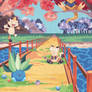 Pokemon Travel Poster - Nugget Bridge