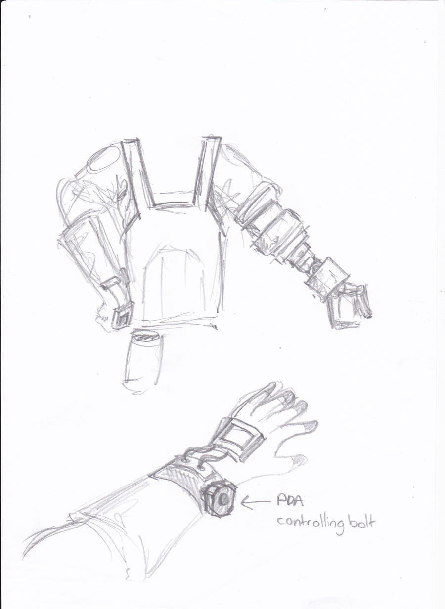 Robot arm Sketch by Raydren on DeviantArt