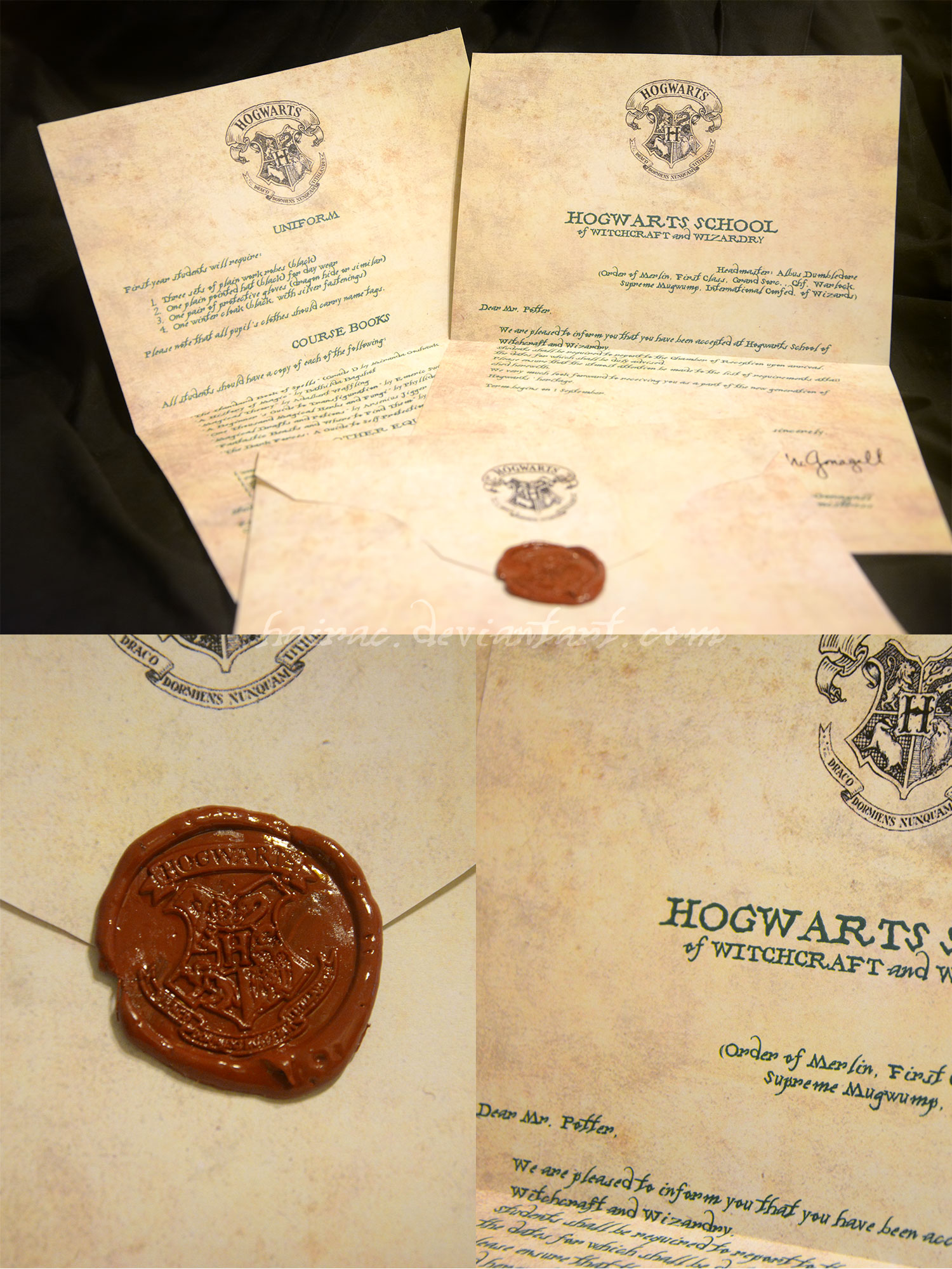 Harry Potter Acceptance Letter - Italian Version by Hairac on Throughout Harry Potter Acceptance Letter Template
