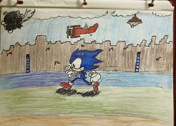 Sonic running through Green Hill