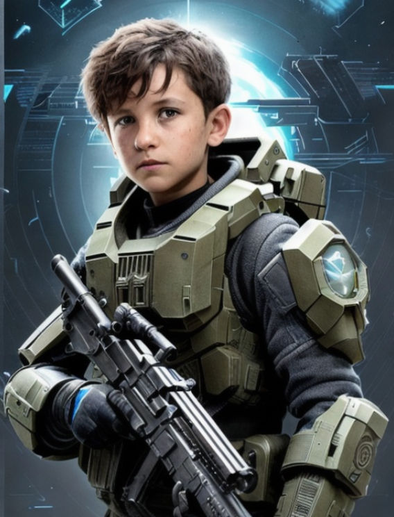 Master Chief as a Boy 65 by aiArtiss on DeviantArt