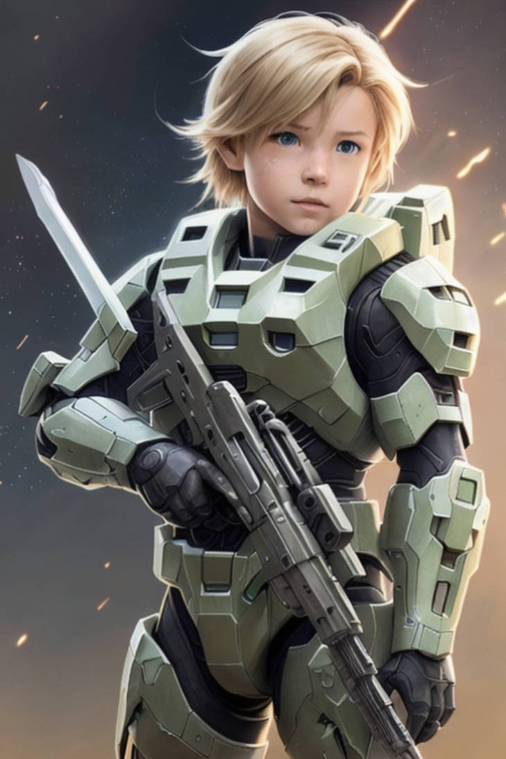 Master Chief as a Boy? 85 by aiArtiss on DeviantArt