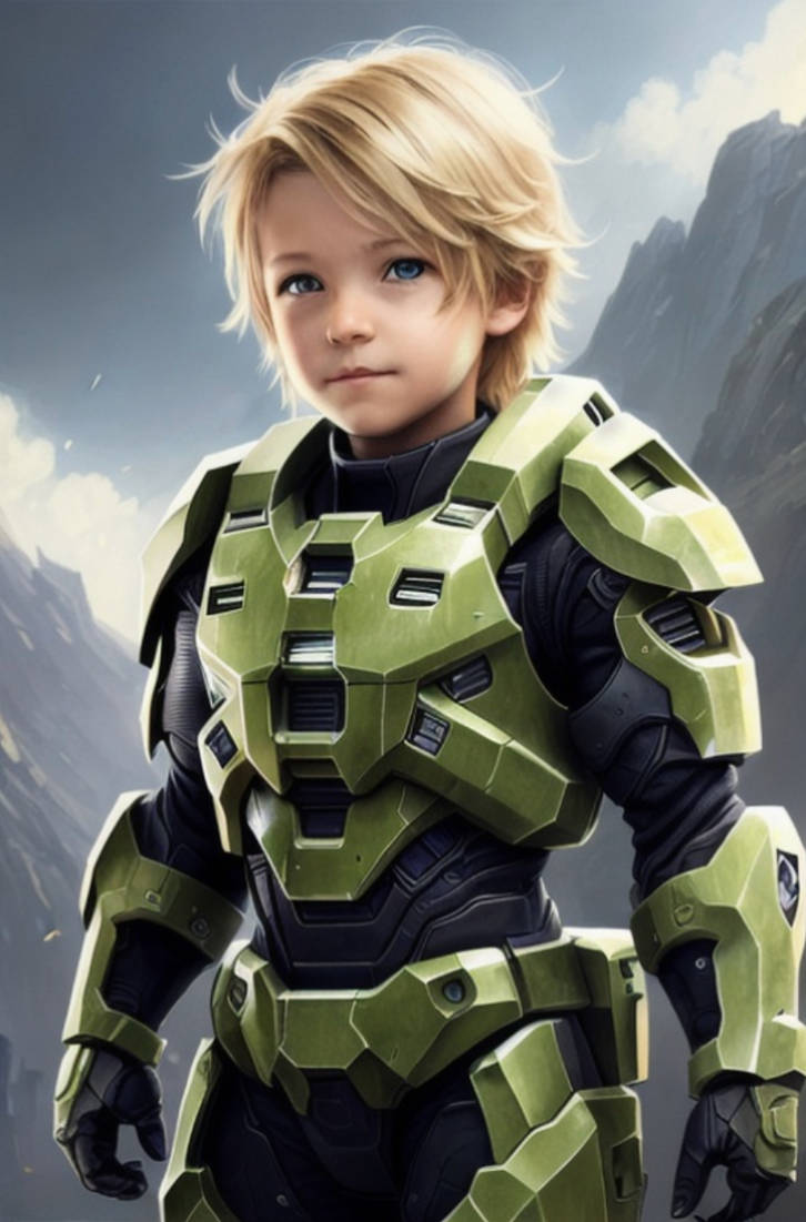 Master Chief as a Boy? 92 by aiArtiss on DeviantArt