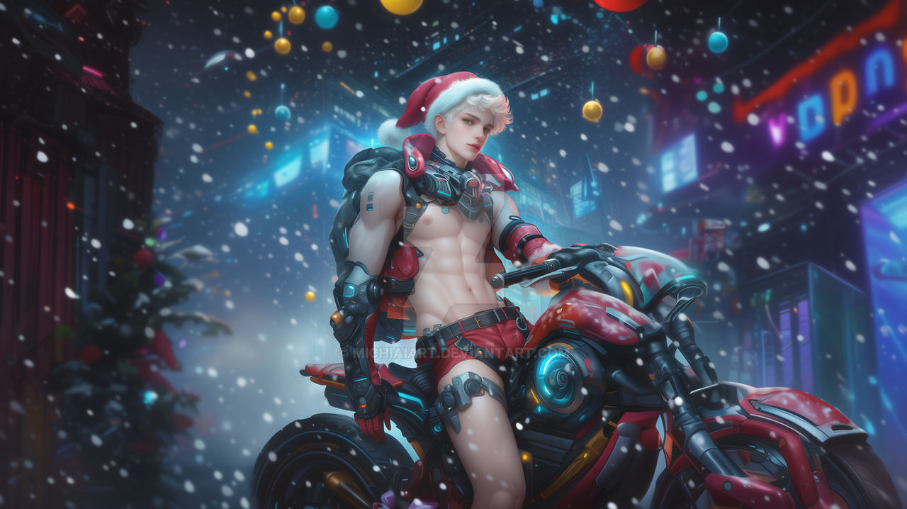 Cyber Santa Simple Cyber Santa by MichiAIART on DeviantArt
