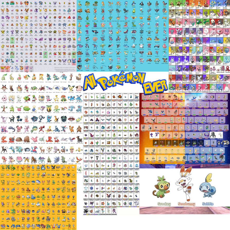 All Pokemon Ever With Names by ToadX10 on DeviantArt