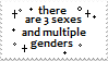 3 Sexes Multiple Genders : Black and White