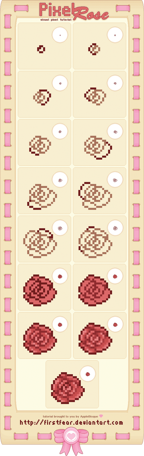Tutorial - Pixel Rose by firstfear