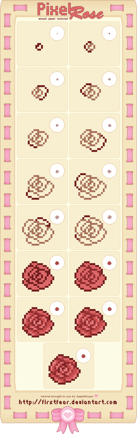 Tutorial - Pixel Rose by firstfear