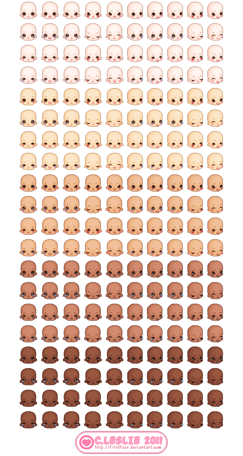 Pixel - Pommekyn Base Faces