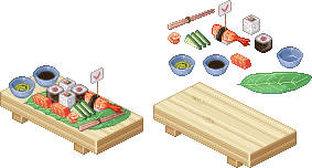 Pixel-Iso-Sushi Table