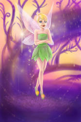 Tinkerbell in the magic forest