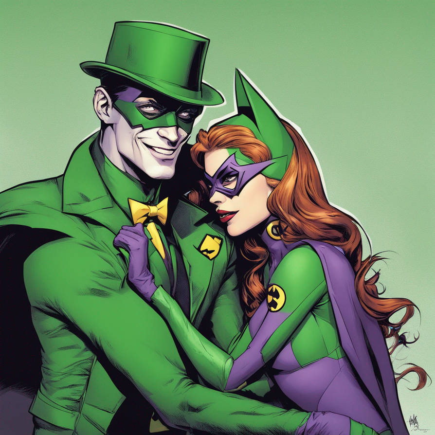 Riddler x batgirl by Around12345vvvvcv on DeviantArt