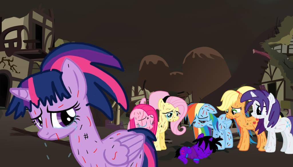 Mane 6 sad for the death of Gohan (DLPZ) by Vickylu2710 on DeviantArt