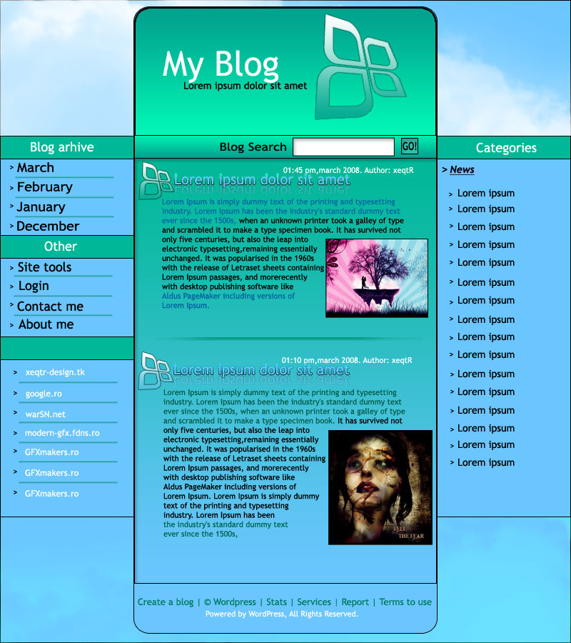 Blog Layout by gm-xeqtR on DeviantArt