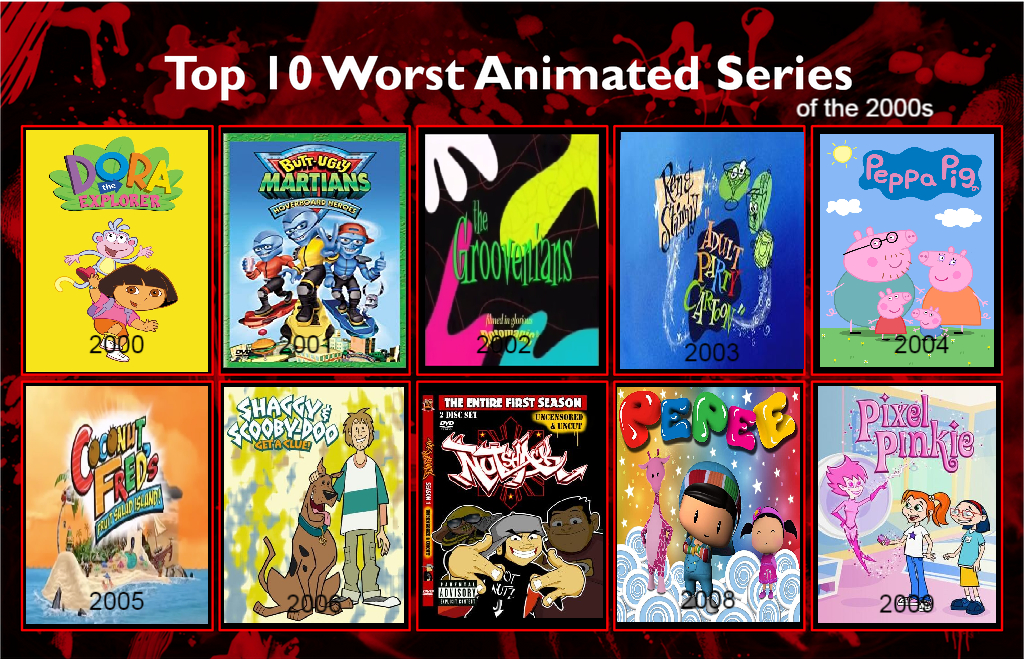 My Top 10 Worst Animated Series of the 2000s by fortnigames20 on DeviantArt