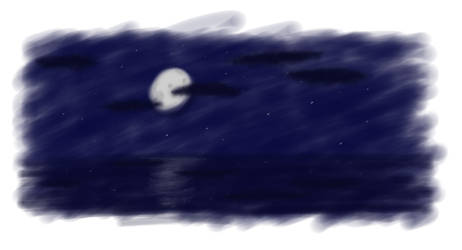 Moon over the sea