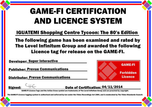 IGUATEMI Shopping Tycoon Game-Fi Certificate