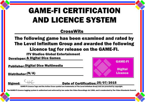 CrossWits Game-Fi Certificate