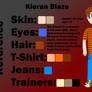 OC No. 7) Kieran Blaze - Reference Sheet