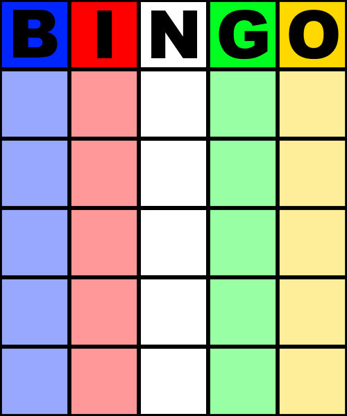 Blank Bingo Card - 75 number style by LevelInfinitum on DeviantArt