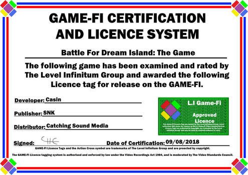 BFDI Game-Fi Certificate