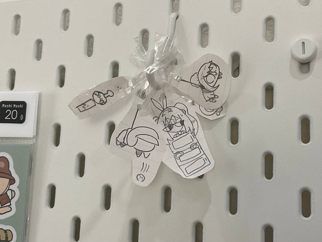 I made a bunch of paper keychains by LatteFoxi on DeviantArt