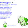 Pupleaf Pokedex entry