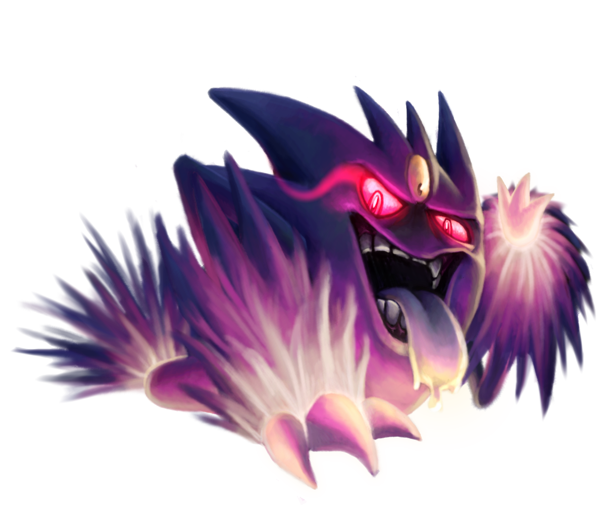 Mega Gengar (shiny) by Pokemonsketchartist on DeviantArt