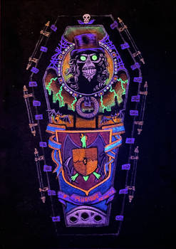 Svengoolie: Black velvet coffin painting