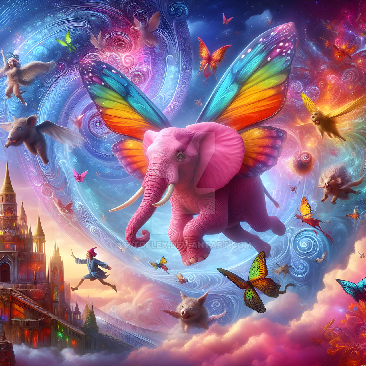 The legendary flying pink elephant by vitoflex on DeviantArt