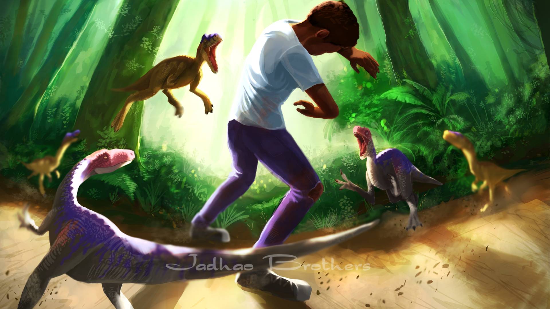Coelurus Deviantart Coelurus attack Camp Cretaceous - Jadhao Brothers by jadhaobrothers on ...