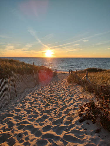 Pathway to a Coastal Sunset