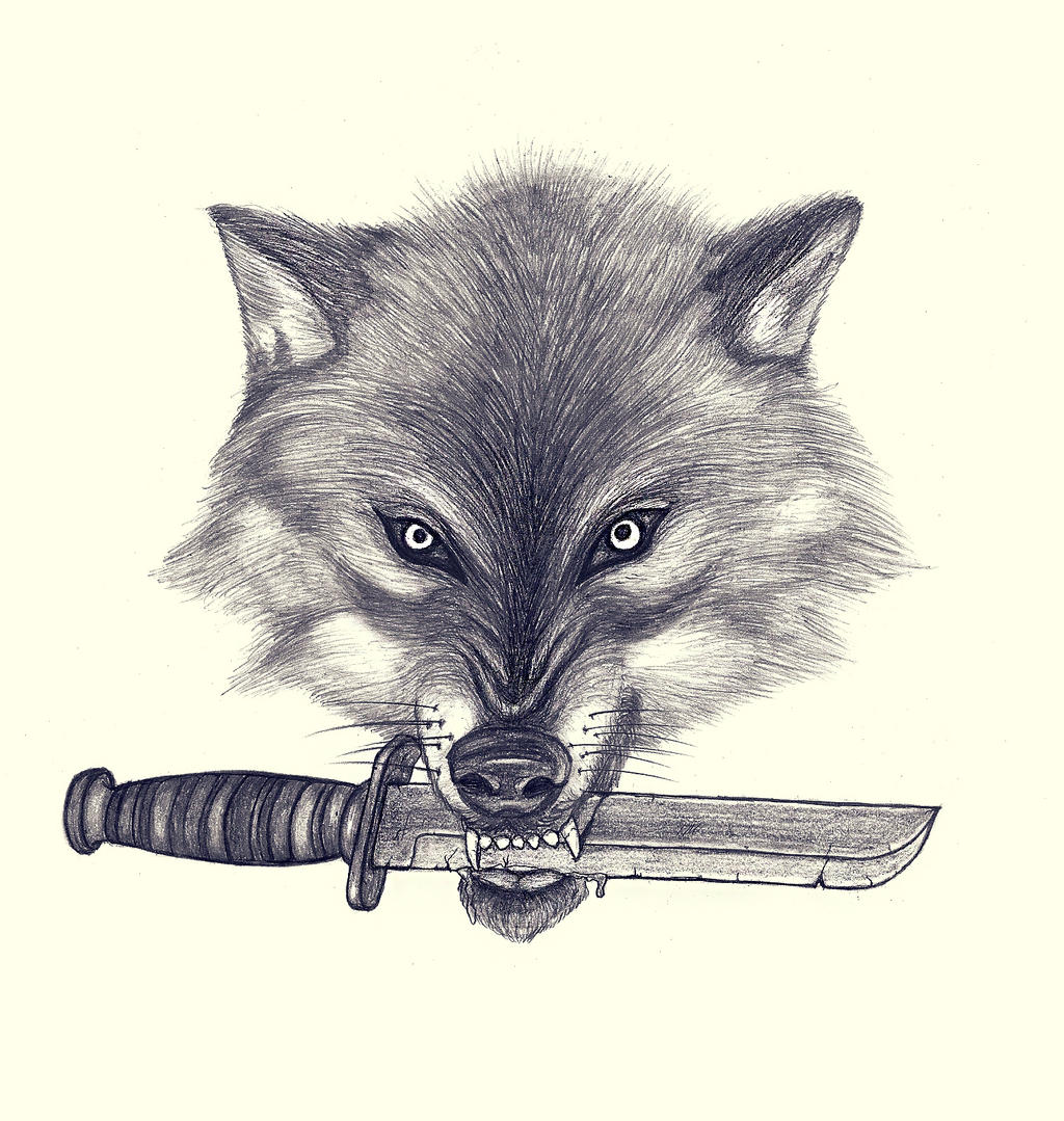 Wolf with knife by MNIIIV on DeviantArt