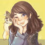 Me and  my cat!