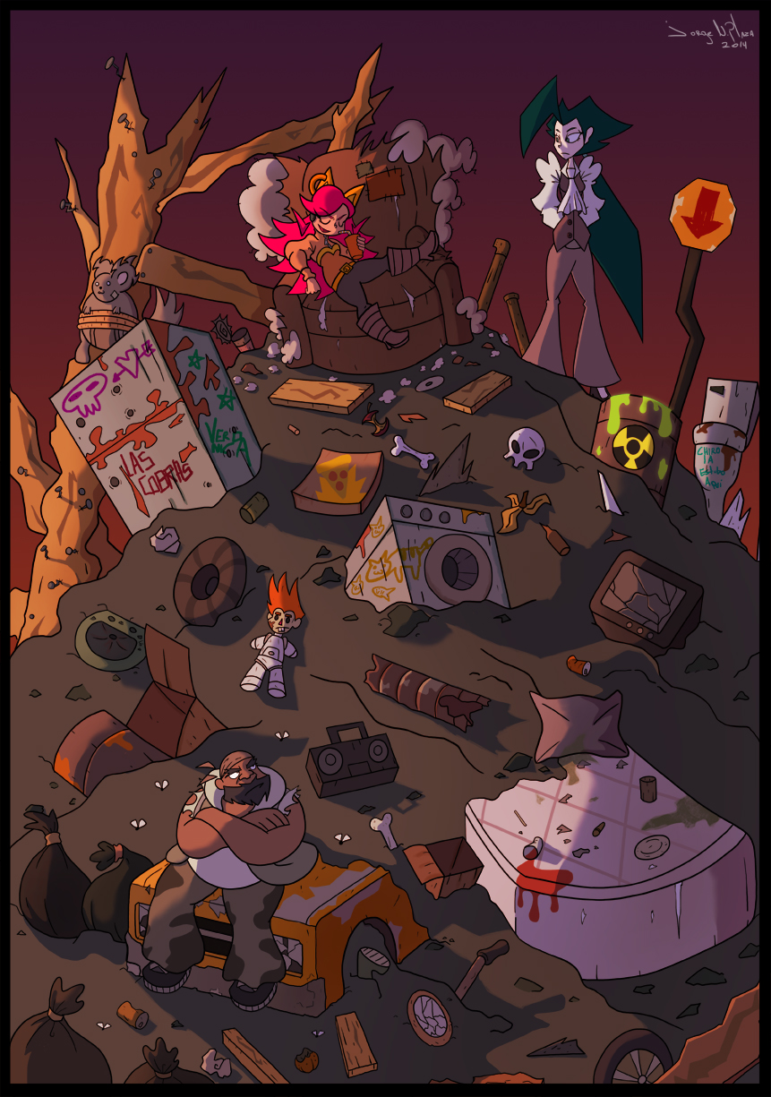 La jefa, la ingeniera y konga by FalloutCat