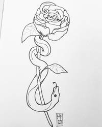 Snake and rose 