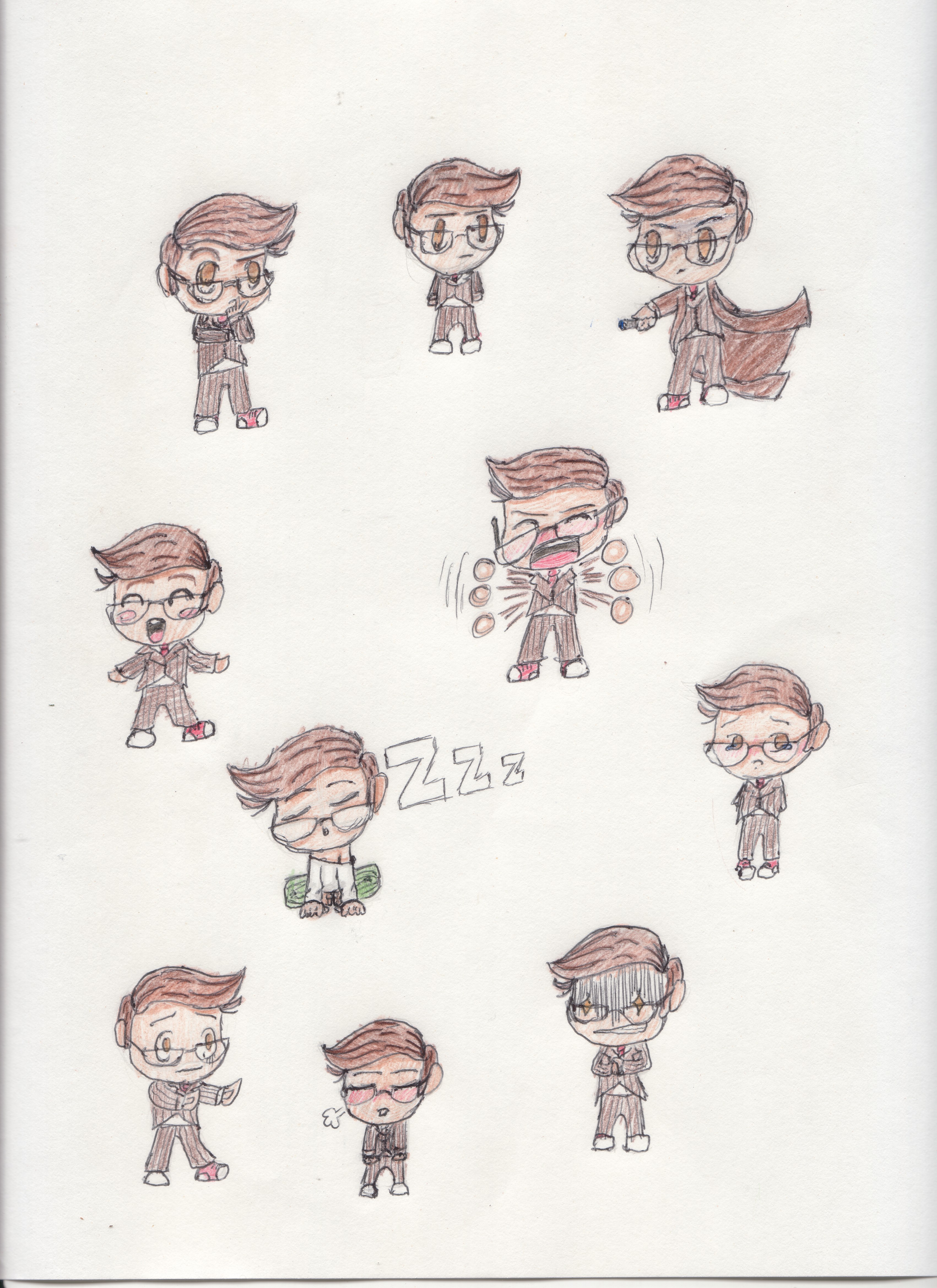 Doctor Who: Tenth Doctor Chibi Sheet