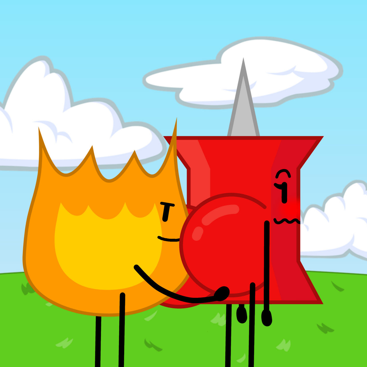 Firey Behind Firey checking out pin by DaveyDaniel on DeviantArt