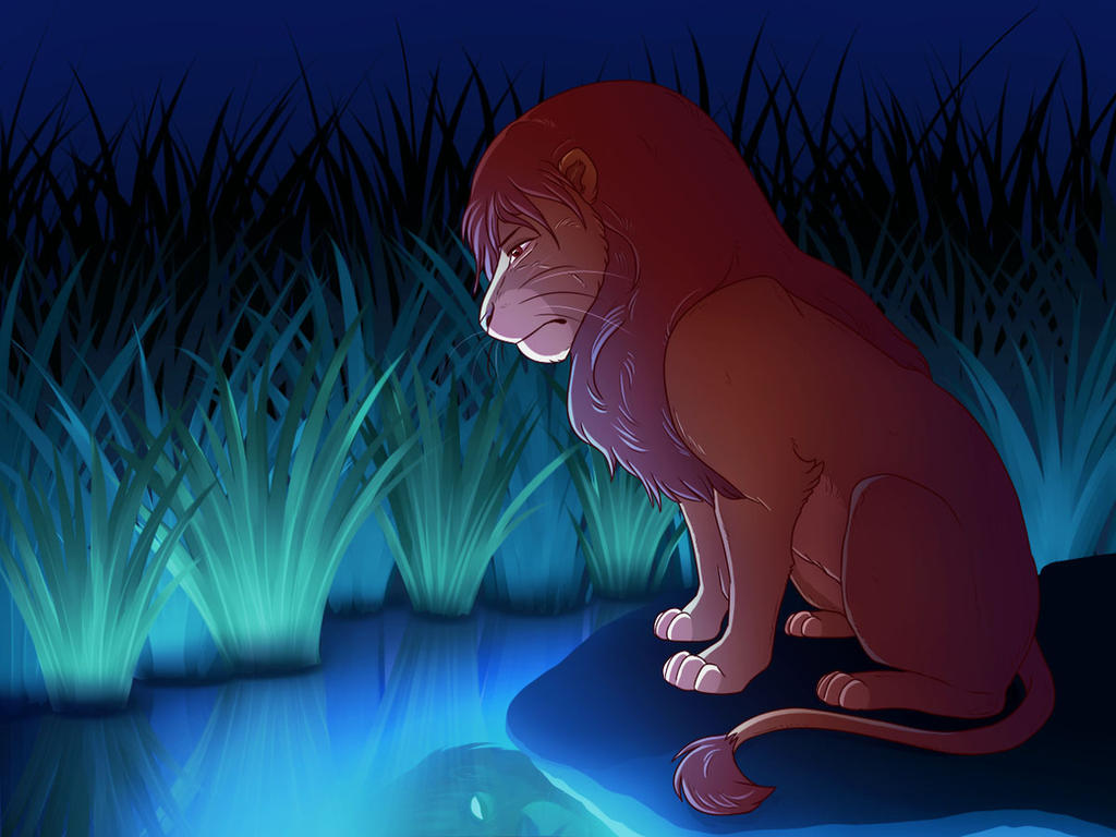 Simba's Realization Simba's Reflection by l0st-amul3t on DeviantArt
