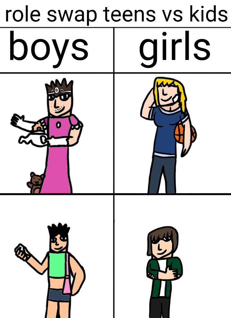 What if teens and kids (and gender) role swap by megaswapman on DeviantArt