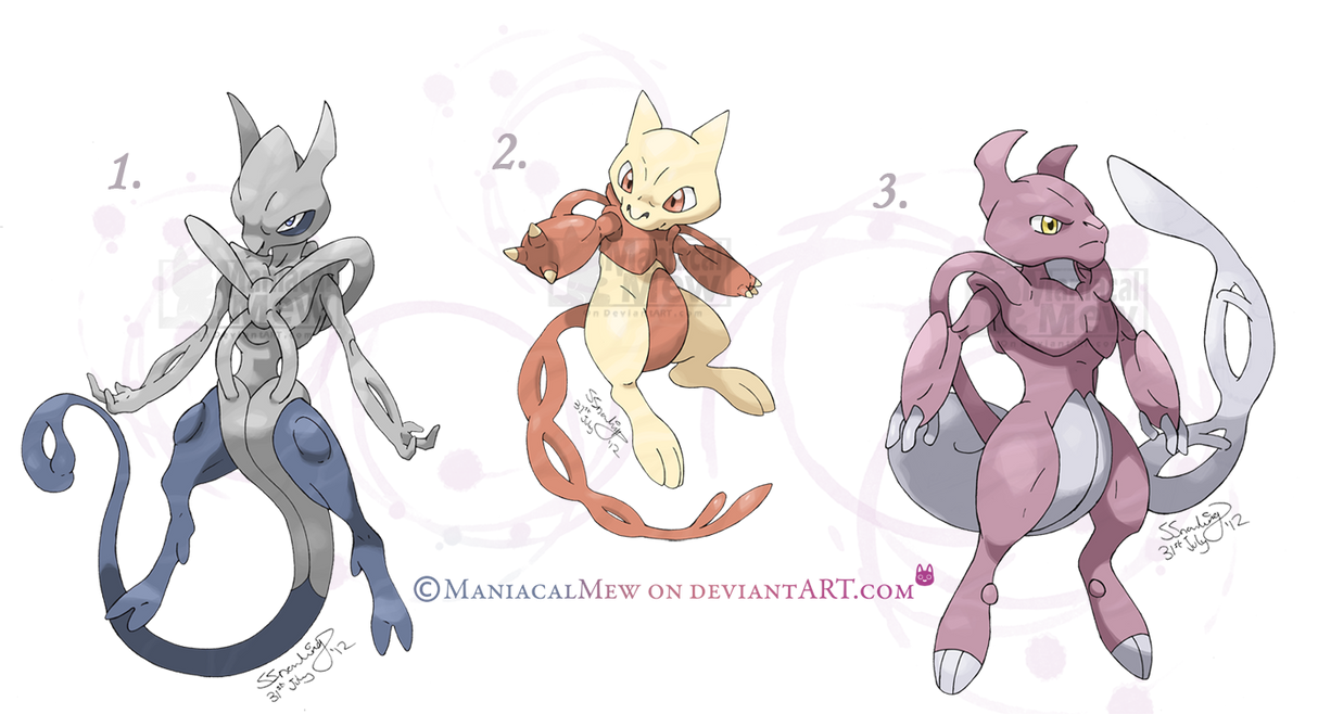 Mewthree Set By ManiacalMew On DeviantArt mewthree-set-by-maniacalmew-on-deviantart