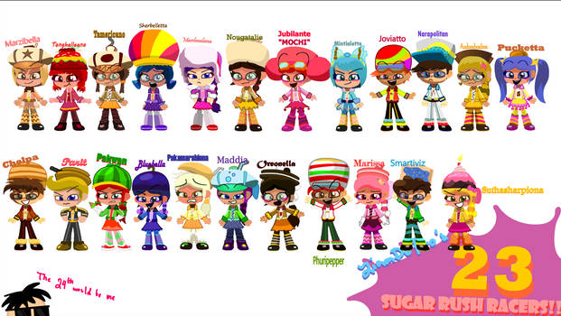 My 23 Sugar Rush racers!